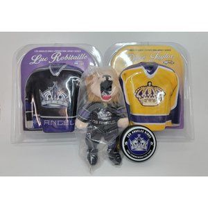 Lot 4 LA Kings NHL Hockey Mini Jersey Plush Lion Doll '03 Puck Robitaille Taylor